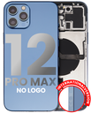 Back Housing W/ Small Components Pre-Installed Compatible For iPhone 12 Pro Max (No Logo) (Aftermarket Plus) (International Version) (Pacific Blue)
