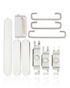 Hard Buttons (Power / Volume / Switch) Compatible For iPhone 12 Pro / 12 Pro Max (Silver)
