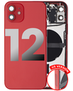 Back Housing W/ Small Components Pre-Installed Compatible For iPhone 12 (US Version) (Used OEM Pull: Grade B) (Red)
