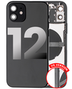 Back Housing W/ Small Components Pre-Installed Compatible For iPhone 12 (US Version) (Used OEM Pull: Grade B) (Black)