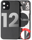 Back Housing W/ Small Components Pre-Installed Compatible For iPhone 12 (US Version) (Used OEM Pull: Grade A) (Black)