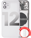 Back Housing W/ Small Components Pre-Installed Compatible For iPhone 12 (International Version) (Used OEM Pull: Grade A) (White)
