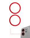 Back Camera Bezel Ring Only Compatible For iPhone 11 / 12 / 12 Mini (Red) (2 Piece Set) (10 Pack)