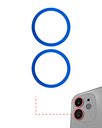 Back Camera Bezel Ring Only Compatible For iPhone 12 / 12 Mini (Blue) (2 Piece Set) (10 Pack)