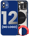 Back Housing W/ Small Components Pre-Installed Compatible For iPhone 12 (No Logo) (Aftermarket Plus) (International Version) (Blue)