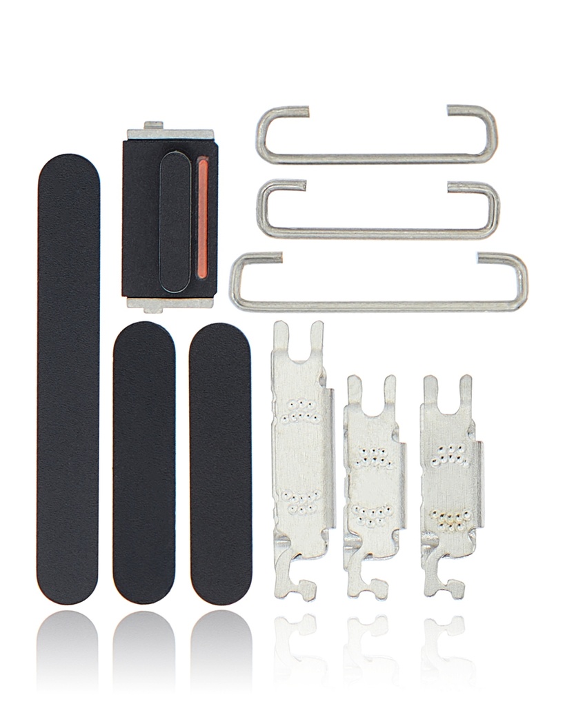 Hard Buttons (Power / Volume / Switch) Compatible For iPhone 12 (Black)