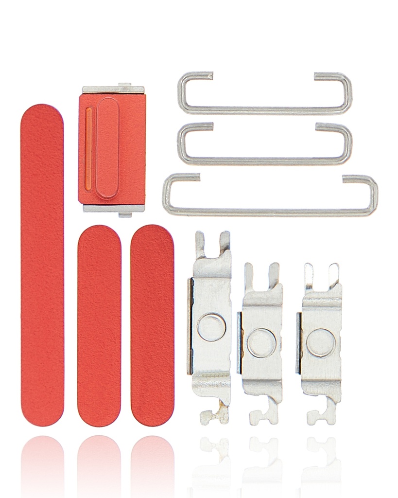 Hard Buttons (Power / Volume / Switch) Compatible For iPhone 12 (Red)