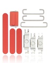 Hard Buttons (Power / Volume / Switch) Compatible For iPhone 12 (Red)