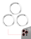 Back Camera Bezel Ring Only Compatible For iPhone 11 Pro / 11 Pro Max (White) (3 Piece Set) (10 Pack)