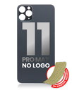 Back Glass With 3M Adhesive Compatible For iPhone 11 Pro Max (No Logo / Large Camera Hole) (Space Gray)