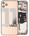 Back Housing W/ Small Components Pre-Installed Compatible For iPhone 11 Pro Max (Used OEM Pull: Grade C) (Gold)
