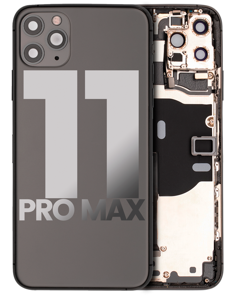 Back Housing W/ Small Components Pre-Installed Compatible For iPhone 11 Pro Max (Used OEM Pull: Grade B) (Space Gray)