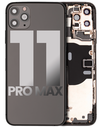 Back Housing W/ Small Components Pre-Installed Compatible For iPhone 11 Pro Max (Used OEM Pull: Grade B) (Space Gray)