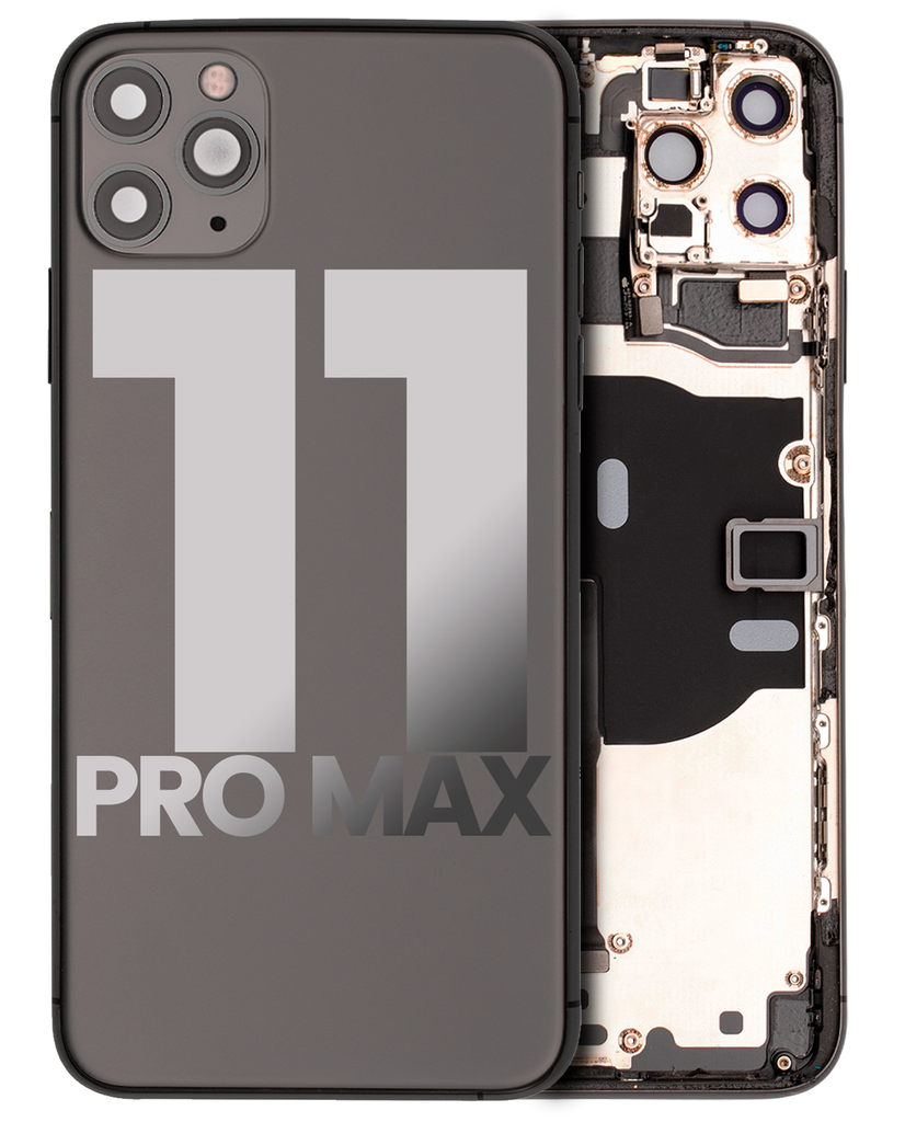 Back Housing W/ Small Components Pre-Installed Compatible For iPhone 11 Pro Max (Used OEM Pull: Grade A) (Space Gray)