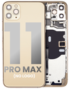 Back Housing W/ Small Components Pre-Installed Compatible For iPhone 11 Pro Max (No Logo) (Aftermarket Plus) (Gold)
