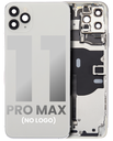 Back Housing W/ Small Components Pre-Installed Compatible For iPhone 11 Pro Max (No Logo) (Aftermarket Plus) (Silver)