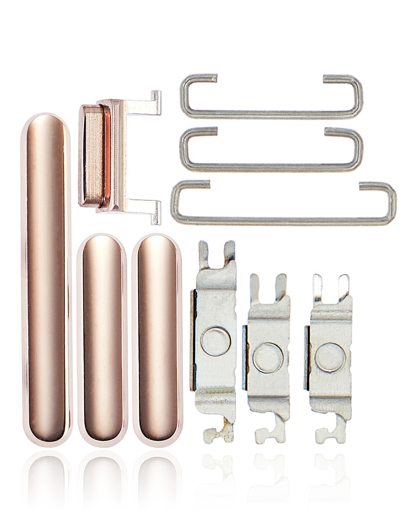Hard Buttons (Power / Volume / Switch) Compatible For iPhone 11 Pro / 11 Pro Max (Gold)