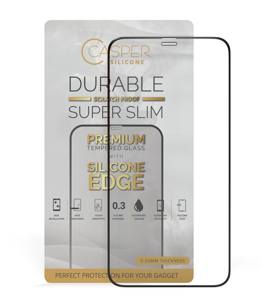 Casper Silicone Tempered Glass Compatible For iPhone XS Max / 11 Pro Max (Retail Pack) (Clear)