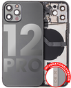 Back Housing W/ Small Components Pre-Installed Compatible For iPhone 12 Pro (International Version) (Used OEM Pull: Grade B) (Graphite)