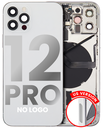 Back Housing W/ Small Components Pre-Installed Compatible For iPhone 12 Pro (US Version) (No Logo) (Aftermarket Plus) (Silver)