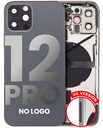 Back Housing W/ Small Components Pre-Installed Compatible For iPhone 12 Pro (US Version) (No Logo) (Aftermarket Plus) (Graphite)