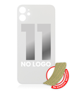 Back Glass With 3M Adhesive Compatible For iPhone 11 (No Logo / Large Camera Hole) (White)