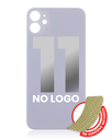 Back Glass With 3M Adhesive Compatible For iPhone 11 (No Logo / Large Camera Hole) (Purple)