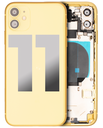 Back Housing W/ Small Components Pre-Installed Compatible For iPhone 11 (Used OEM Pull: Grade C) (Yellow)