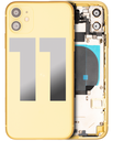 Back Housing W/ Small Components Pre-Installed Compatible For iPhone 11 (Used OEM Pull: Grade B) (Yellow)