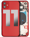 Back Housing W/ Small Components Pre-Installed Compatible For iPhone 11 (Used OEM Pull: Grade B) (Red)