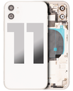Back Housing W/ Small Components Pre-Installed Compatible For iPhone 11 (Used OEM Pull: Grade B) (White)