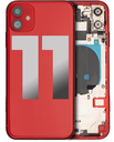 Back Housing W/ Small Components Pre-Installed Compatible For iPhone 11 (Used OEM Pull: Grade A) (Red)