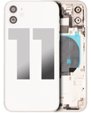Back Housing W/ Small Components Pre-Installed Compatible For iPhone 11 (Used OEM Pull: Grade A) (White)