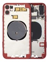 Back Housing W/ Small Components Pre-Installed (Without Back Cover) Compatible For iPhone 11 (Red)