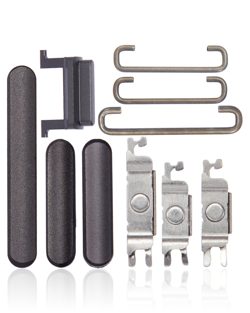 Hard Buttons (Power / Volume / Switch) Compatible For iPhone 11 (Black)