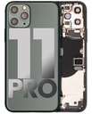 Back Housing W/ Small Components Pre-Installed Compatible For iPhone 11 Pro (Used OEM Pull: Grade C) (Matte Midnight Green)