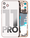 Back Housing W/ Small Components Pre-Installed Compatible For iPhone 11 Pro (Used OEM Pull: Grade C) (Matte Silver)