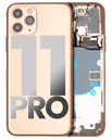 Back Housing W/ Small Components Pre-Installed Compatible For iPhone 11 Pro (Used OEM Pull: Grade C) (Matte Gold)