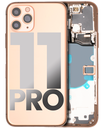 Back Housing W/ Small Components Pre-Installed Compatible For iPhone 11 Pro (Used OEM Pull: Grade B) (Gold)