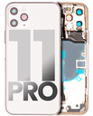 Back Housing W/ Small Components Pre-Installed Compatible For iPhone 11 Pro (Used OEM Pull: Grade B) (Silver)