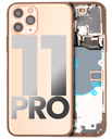 Back Housing W/ Small Components Pre-Installed Compatible For iPhone 11 Pro (Used OEM Pull: Grade A) (Matte Gold)