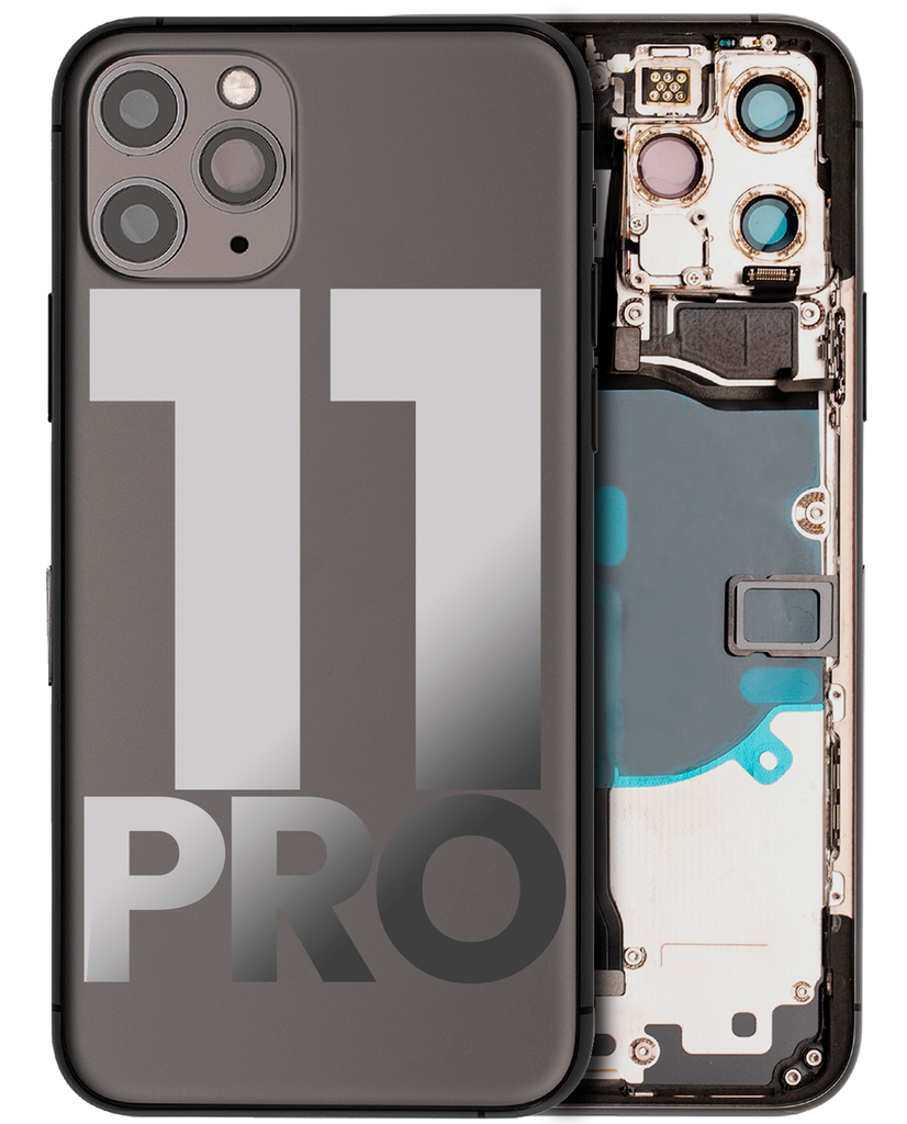Back Housing W/ Small Components Pre-Installed Compatible For iPhone 11 Pro (Used OEM Pull: Grade A) (Space Gray)