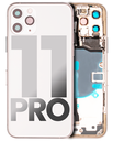 Back Housing W/ Small Components Pre-Installed Compatible For iPhone 11 Pro (Used OEM Pull: Grade A) (Silver)
