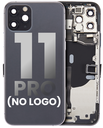 Back Housing W/ Small Components Pre-Installed Compatible For iPhone 11 Pro (No Logo) (Aftermarket Plus) (Space Gray)