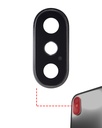 Back Camera Lens With Bracket &amp; Bezel Compatible For iPhone XS / XS Max (Silver) (Real Sapphire l Premium) (10 Pack)