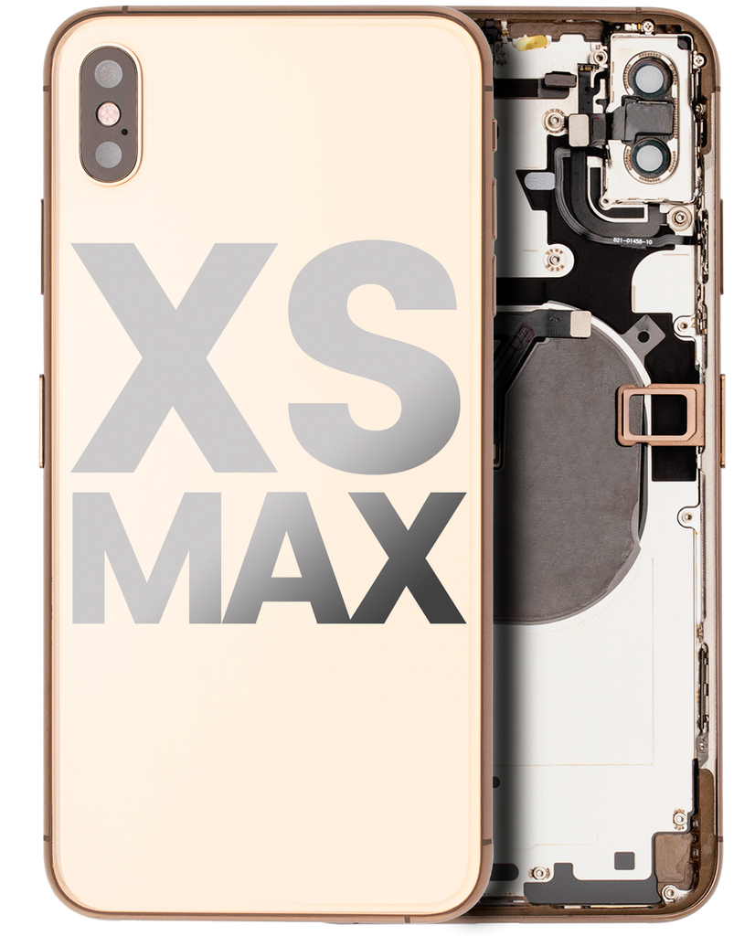 Back Housing W/ Small Components Pre-Installed Compatible For iPhone XS Max (Used OEM Pull: Grade A) (Gold)