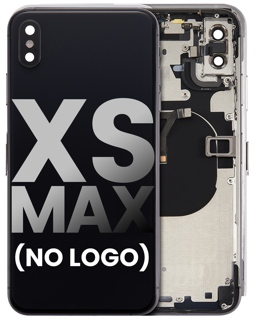 Back Housing W/ Small Components Pre-Installed Compatible For iPhone XS Max (No Logo) (Aftermarket Plus) (Space Gray)