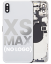 Back Housing W/ Small Components Pre-Installed Compatible For iPhone XS Max (No Logo) (Aftermarket Plus) (Silver)