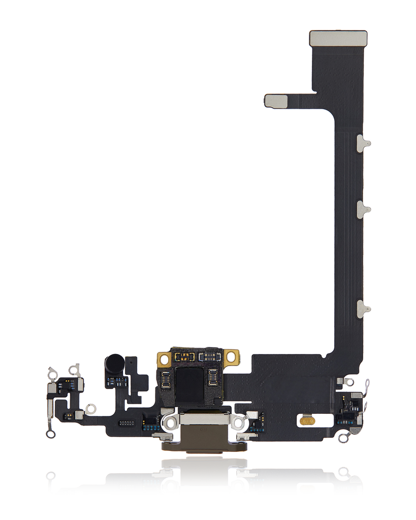 Charging Port Flex Cable With Board Compatible For iPhone 11 Pro Max (Used OEM Pull) (Gold)