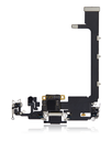 Charging Port Flex Cable With Board Compatible For iPhone 11 Pro Max (Used OEM Pull) (Space Gray)